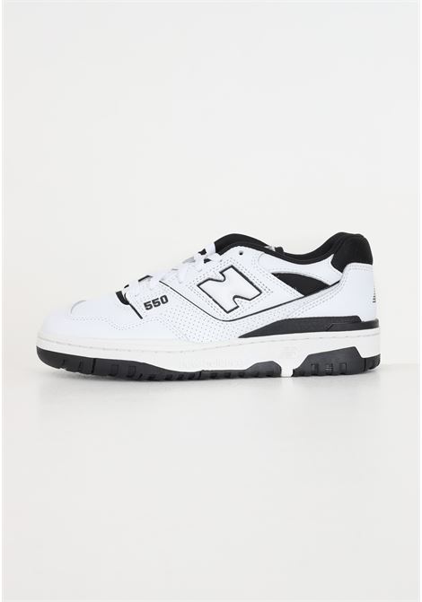 Black and white sneakers for men and women, 550 model NEW BALANCE | BB550HA1WHITE